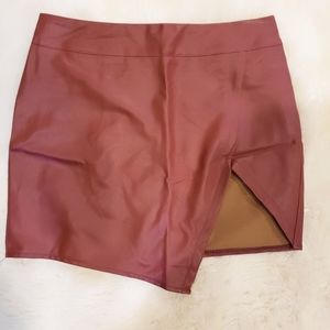 Faux leather skirt